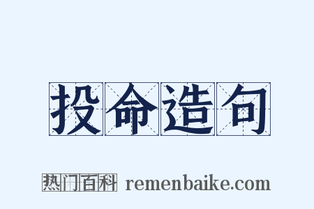 投命造句是什么意思的图片